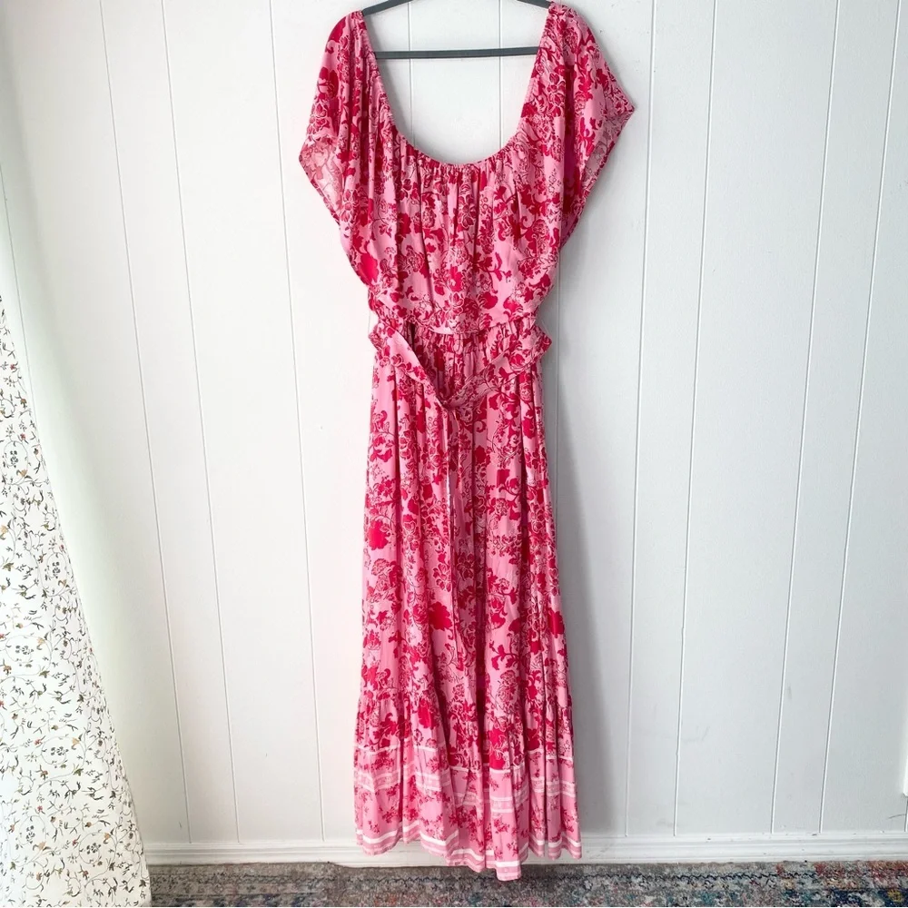 Sugarlips Aiza Floral Otis Off The Shoulder Maxi Dress Curve Size 2X New! - Picture 3 of 15